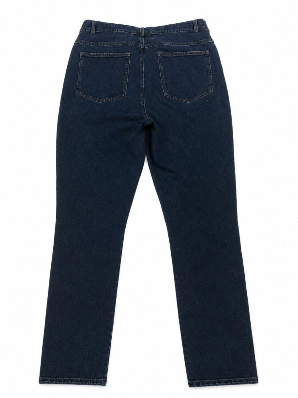 TravelSmith Women's Dark Wash Straight Jeans Size 12 Stretch Denim Travel Pants - Picture 2 of 3